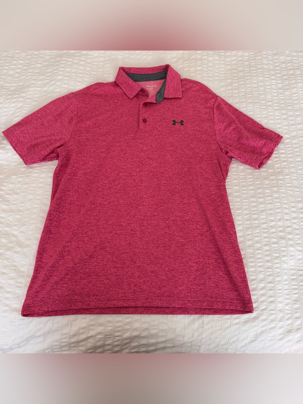 Under Armour Men's The Playoff Polo Heathered Pink